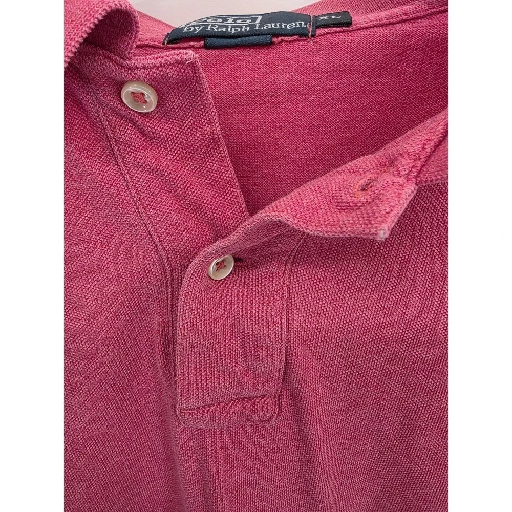 Polo Ralph Lauren Mens XL Red Pique Short Sleeve Pony‎ Logo Polo Shirt